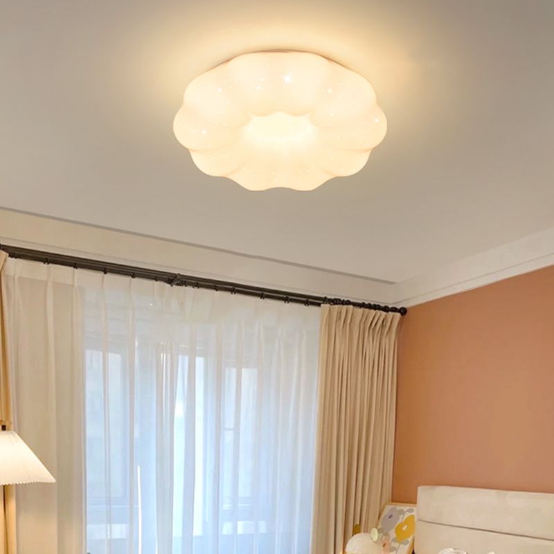 Modern Metal Flush Mount Cloud Shape Ceiling Light with Acrylic Shade for Living Room