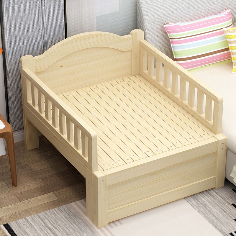 Contemporary Daybed Solid Wood Natural No Theme with Guardrail Headboard