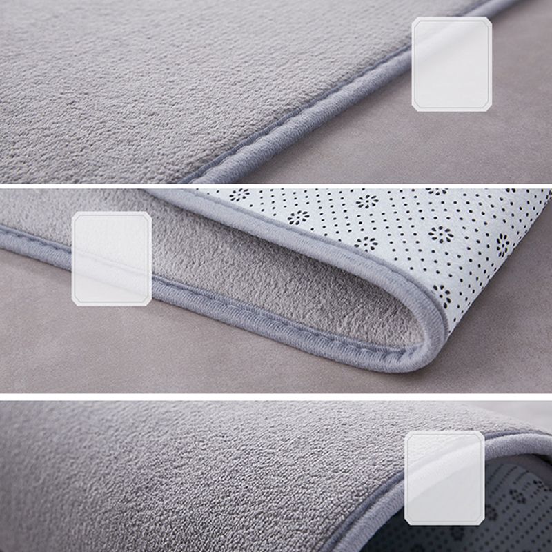 Tapis en polyester de tapis Solid Solid Solid Tapis sans glissement.