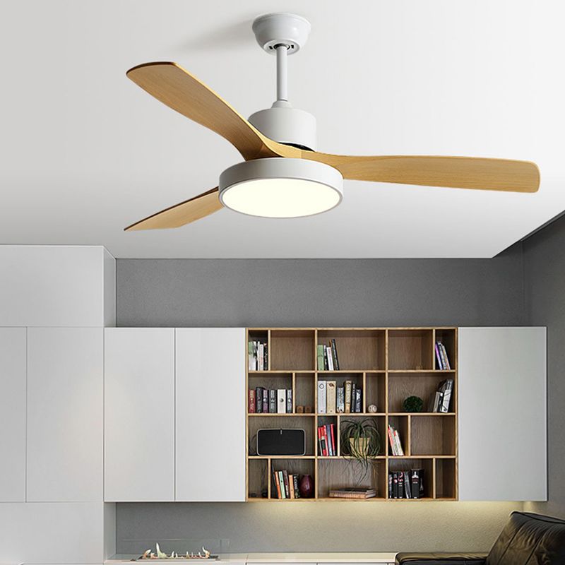 Modernist LED Ceiling Fan 3-Blade 52" Fan Lighting for Living Room