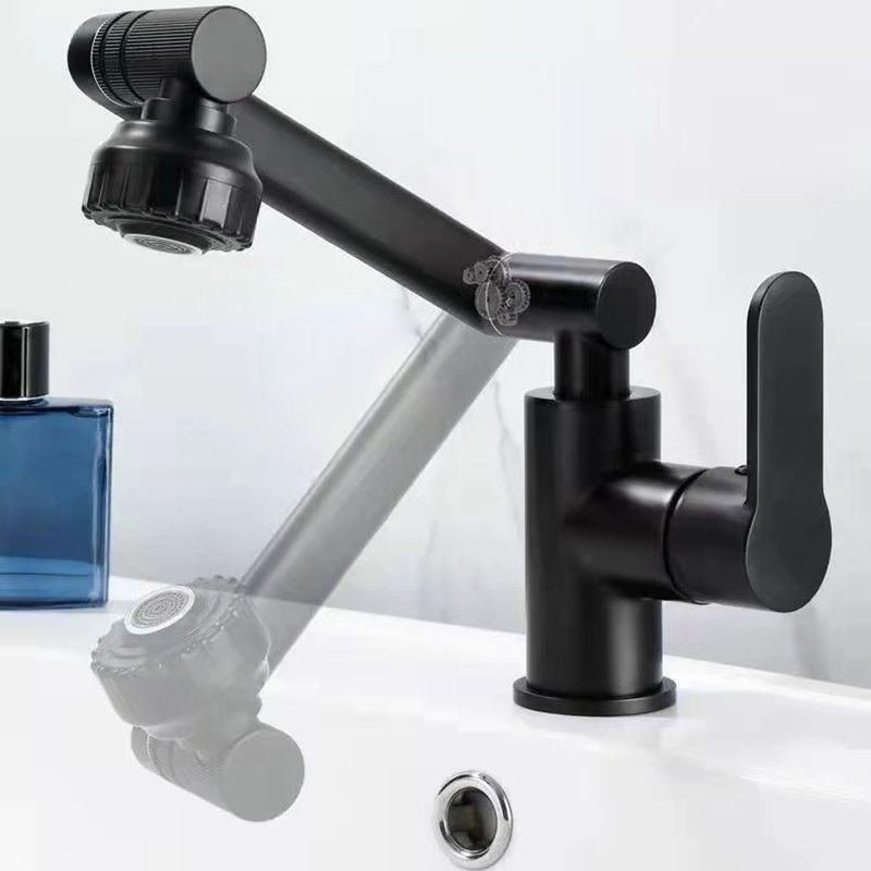 Modern Vessel Sink Faucet Stainless Steel Lever Handles Swivel Spout Vessel Faucet