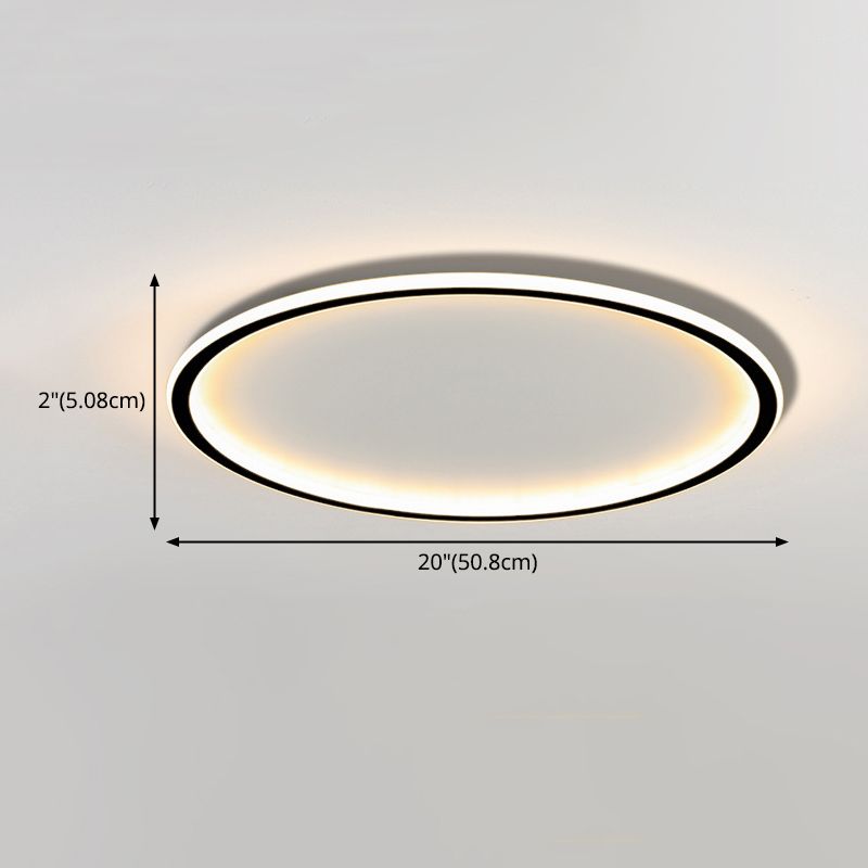 Lámpara LED ultrafina creativa nórdica, luz de techo de montaje empotrado para sala de estar