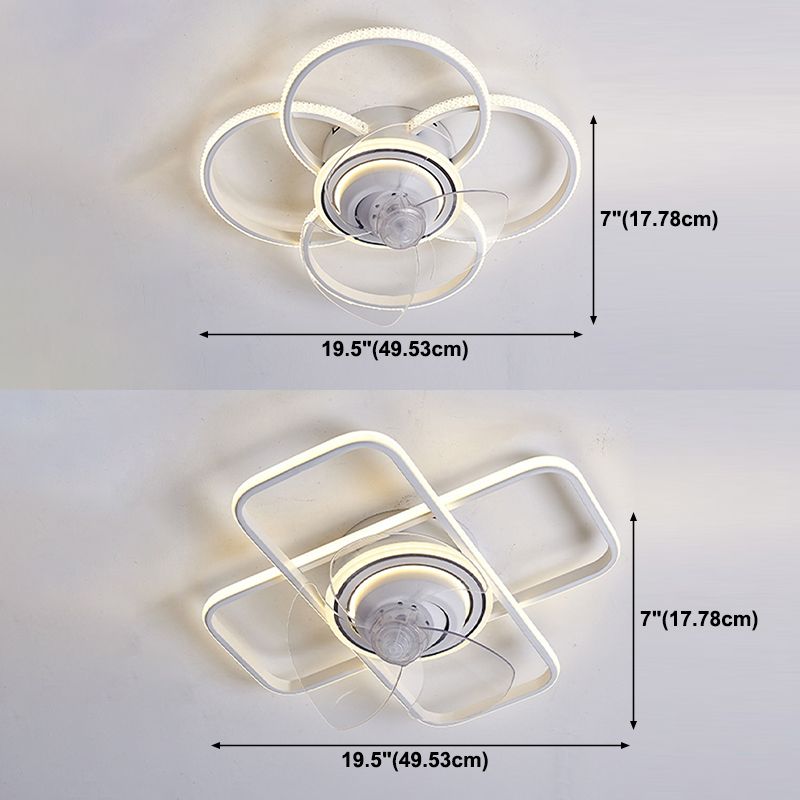 Modern LED Ceiling Fan Light Simplicity Flush Mount Light for Living Room