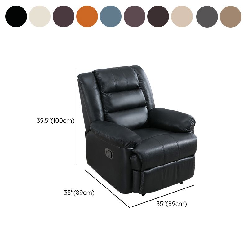 Contemporary Wing Chair Recliner Solid Color Indoor Swiveling Position Lock