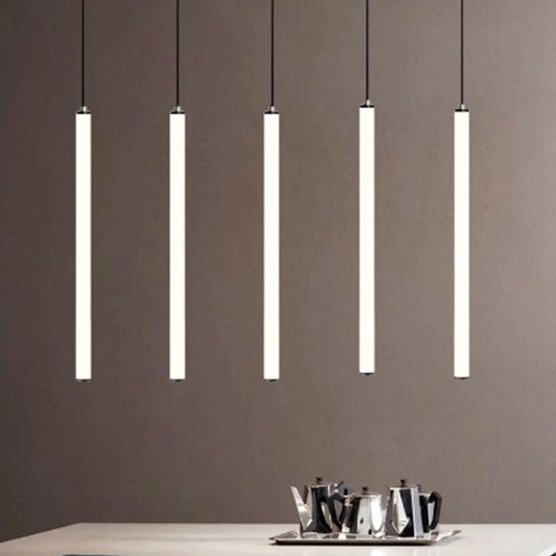 Acryl Modern Simple Led Pendant Light Lange lijnlampen voor slaapkamer eetkamer