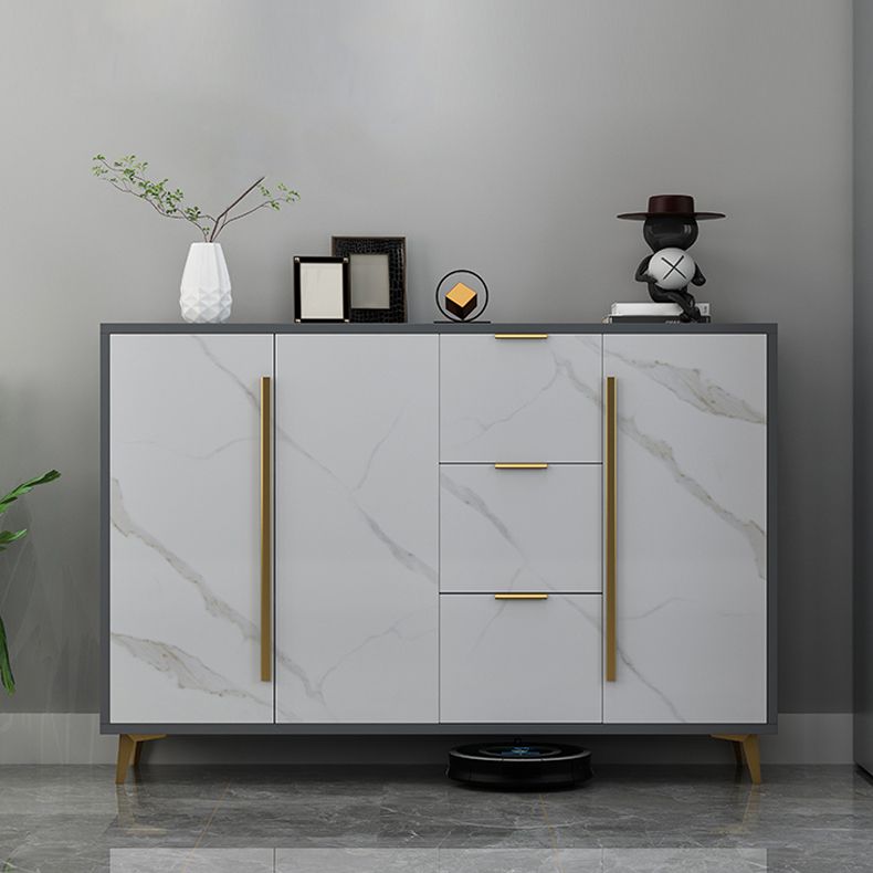 Glam Sideboard Artificial Wood Sideboard with Door for Living Room