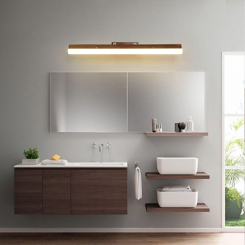 Mirror LED de madera Luz de pared ajustable moderna moderna luz de pared para baño de dormitorio