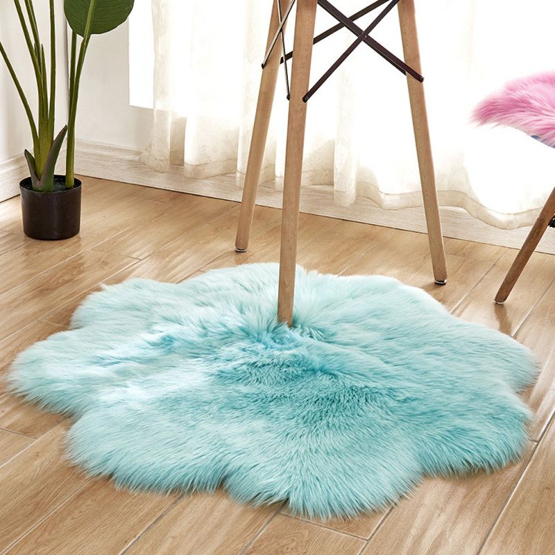 Novelty Shape Solid Color Rug Multicolored Simple Indoor Rug Acrylic Anti-Slip Backing Easy Care Area Carpet for Decoration