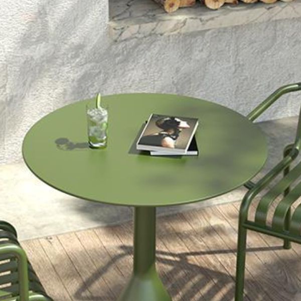 Modern Round/Square Patio Table Green Iron Frame Patio Table