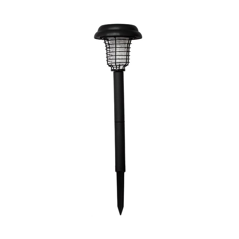 Pin Shaped Mosquito Repellent Lamp Decorative Plastic Backyard Solar LED Ground Lighting in Black