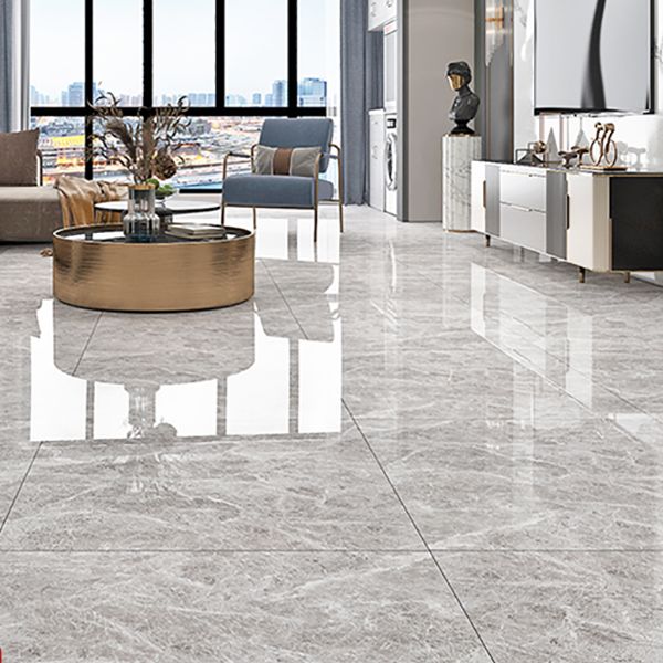 Square Matte Wall Tile Marble Gray Singular Tile for Floor Case