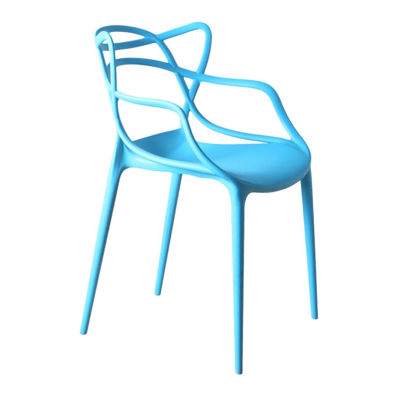 Contemporary Style Chairs Arm Chair for Kitchen with Plastic Legs