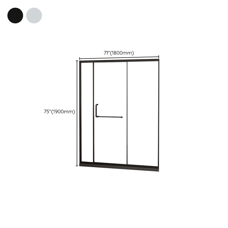 Semi-Frameless Shower Bath Door Single Sliding Shower Doors Tempered