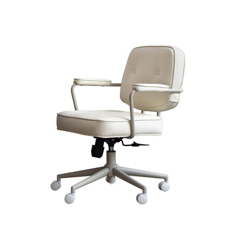 Contemporary Padded Arms Desk Chair Adjustable Seat Height Task Chair for Office