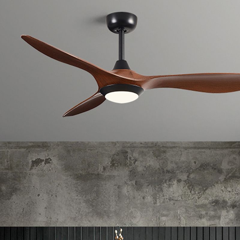 Fan Shape Metal Ceiling Fan Modern Style 1 Light Ceiling Mount Fan Fixture for Living Room