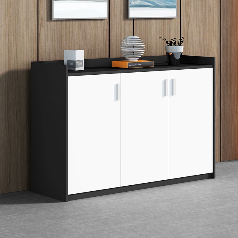 Modern Wood File Cabinet Contrast Panel File Cabinet for Home or Office