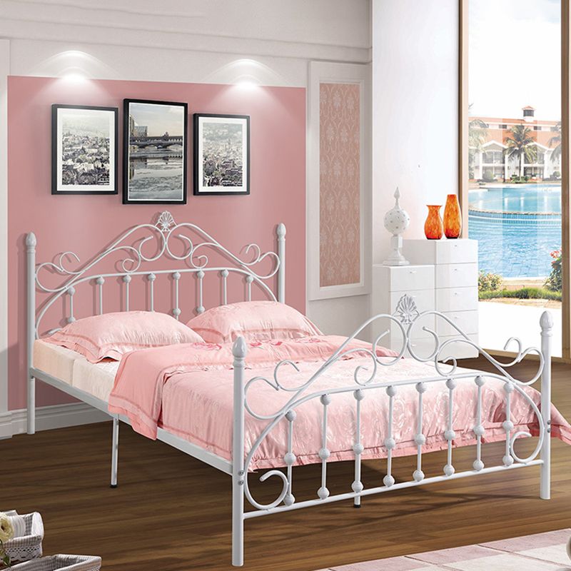 Contemporary Kids Bed Headboard Metal No Theme Standard Bed with Footboard