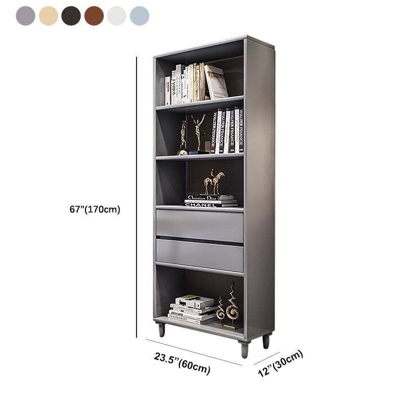 71"H Modern Style Bookcase Open Back Bookshelf for Home Office