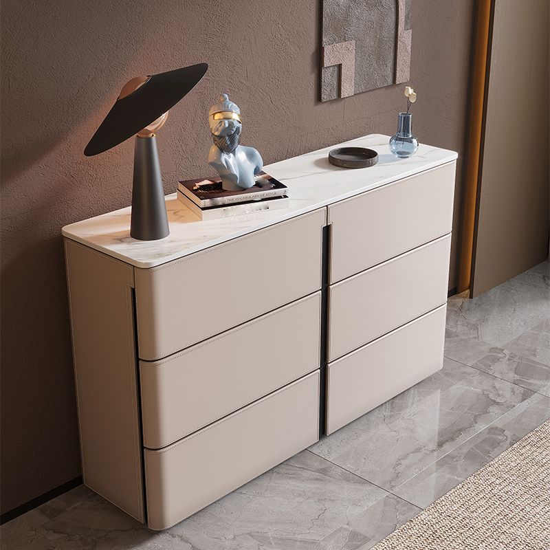 Contemporary Sideboard Stone Buffet Sideboard with Drawers for Living Room