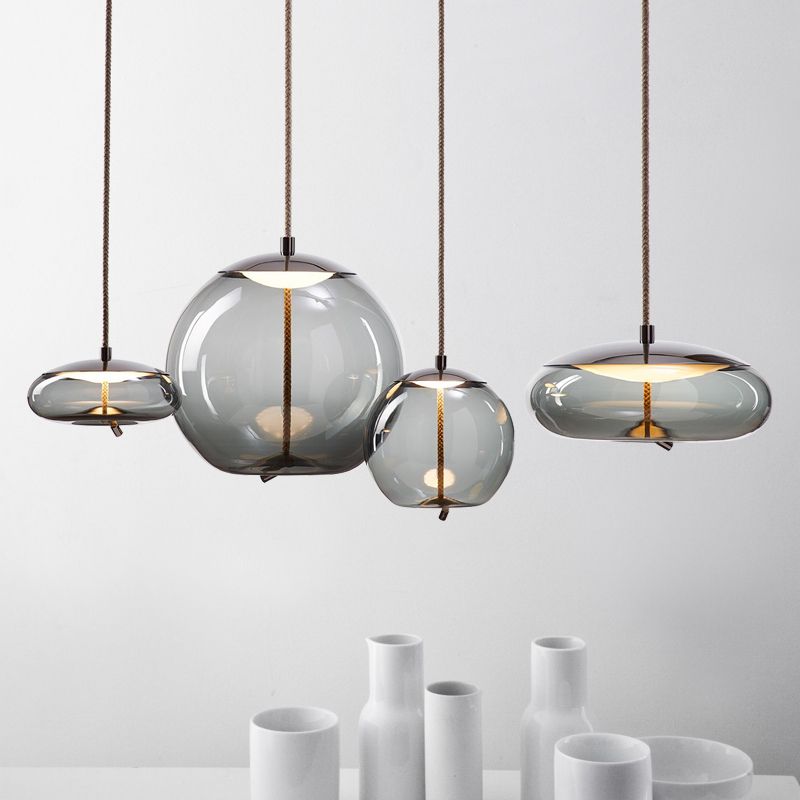 Modern Simplicity Glass Pendant Light Ceiling Lighting Fixture for Living Room