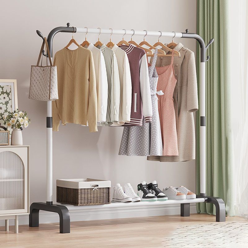 Contemporary Metal Coat Rack Storage Shelving Coat Rack with Coat Hooks