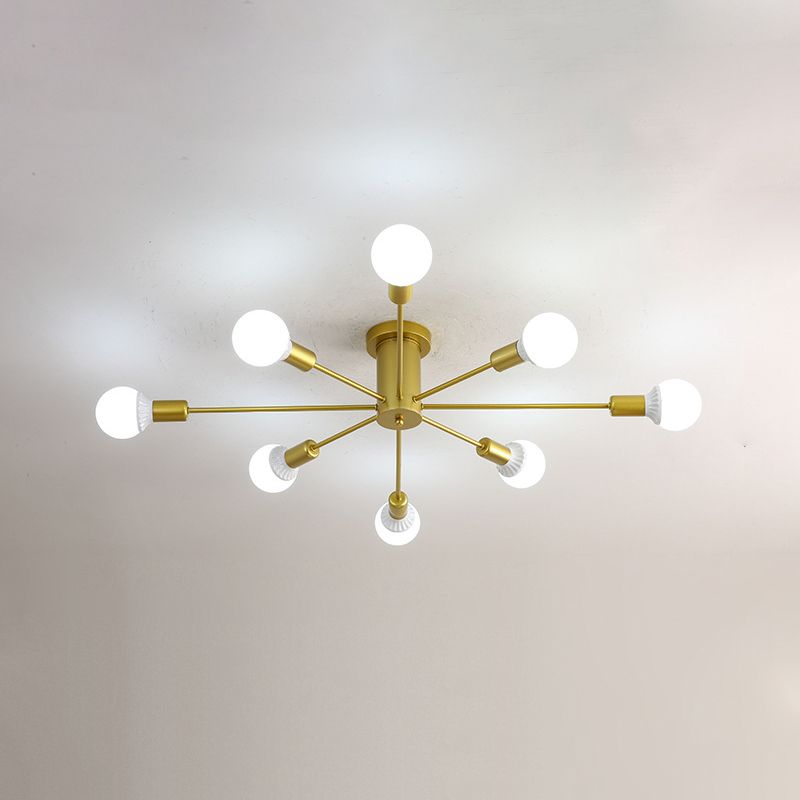 Industrial Ceiling Light Creative Semi-flush Mount Light Fixture for Sitting Room