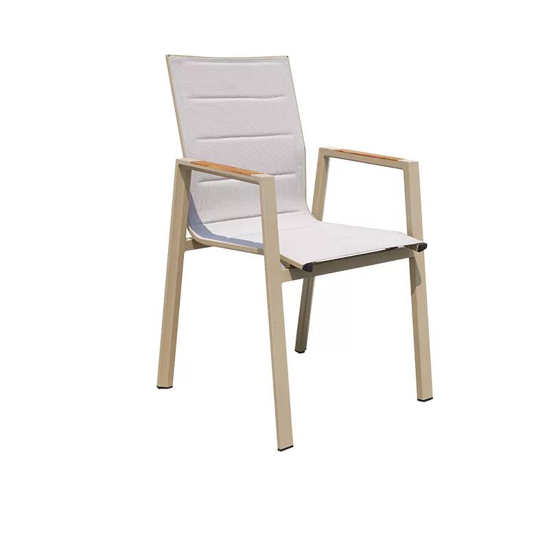 Modern Outdoor Bistro Chairs Stacking Outdoors Dining Chairs with Arm