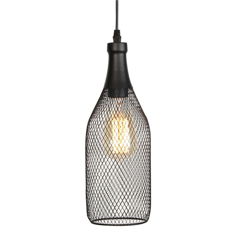 1 alambre de luz Mesh Light Pendse Nordic Industrial Style Metal Hanging Lights para barra