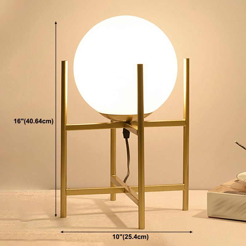 Glass Ball Shape Night Table Lamp Minimalist Style Table Light for Bedside