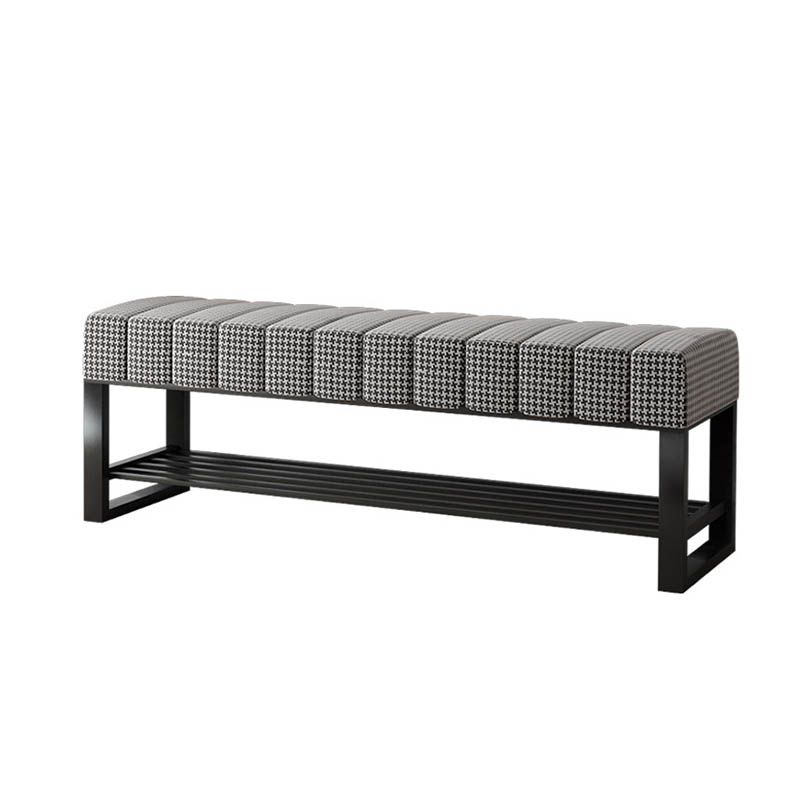 Metal Entryway Bench Modern Seating Bench with Shoe Storage , 13.65-inch W