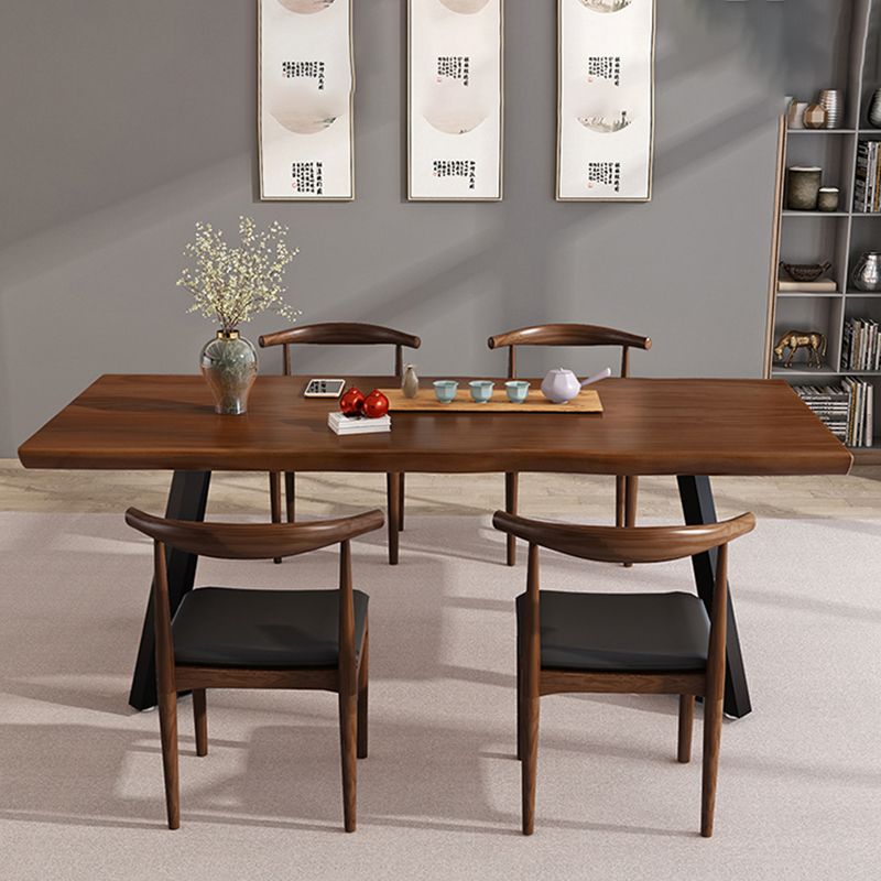 Solid Wood Home Working Table Industrial Wood Color Office Table