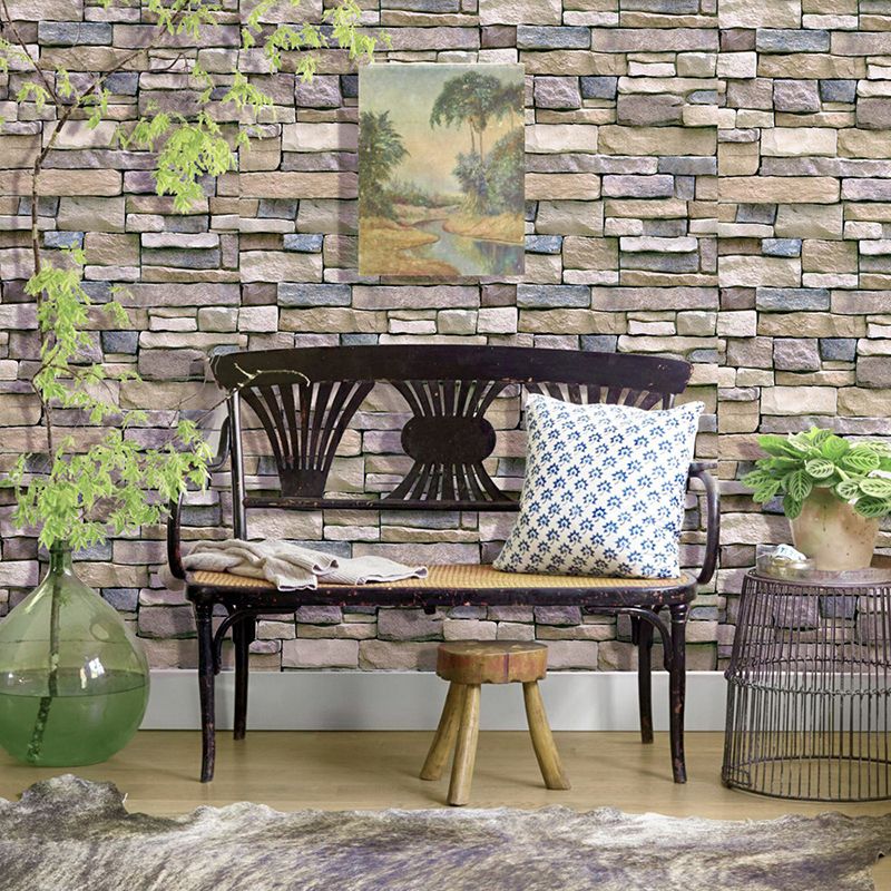 Industrial Style PVC Wall Panel Living Room Peel and Stick 3D Wall Paneling