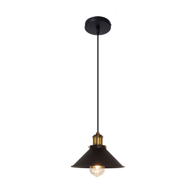 Industrial Conical Pendant Lighting Fixture Metal Suspension Light for Dining Room