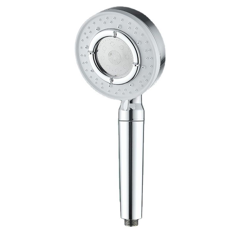 Modern Handheld Shower Head Adjustable Spray Pattern Shower Head in Stainless Steel