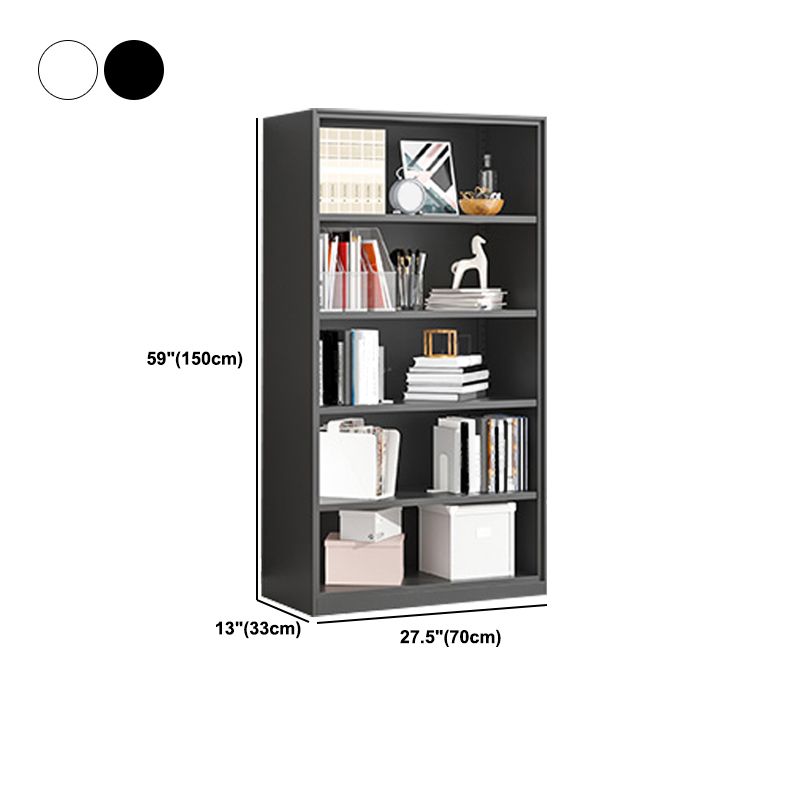 Metal Enclosed Bookshelf Modern Minimalist Rectangular Standard Bookcase