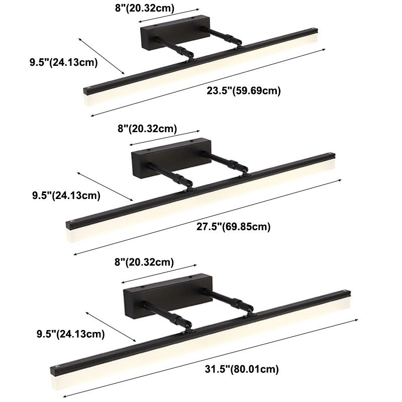 Luces de pared de brazo de sombra lineal de metal