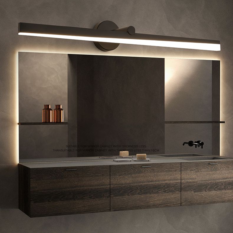 Minimalism 1-Light LED Wall Sconce Metal Linear Wall Mounted Light for Bathroom