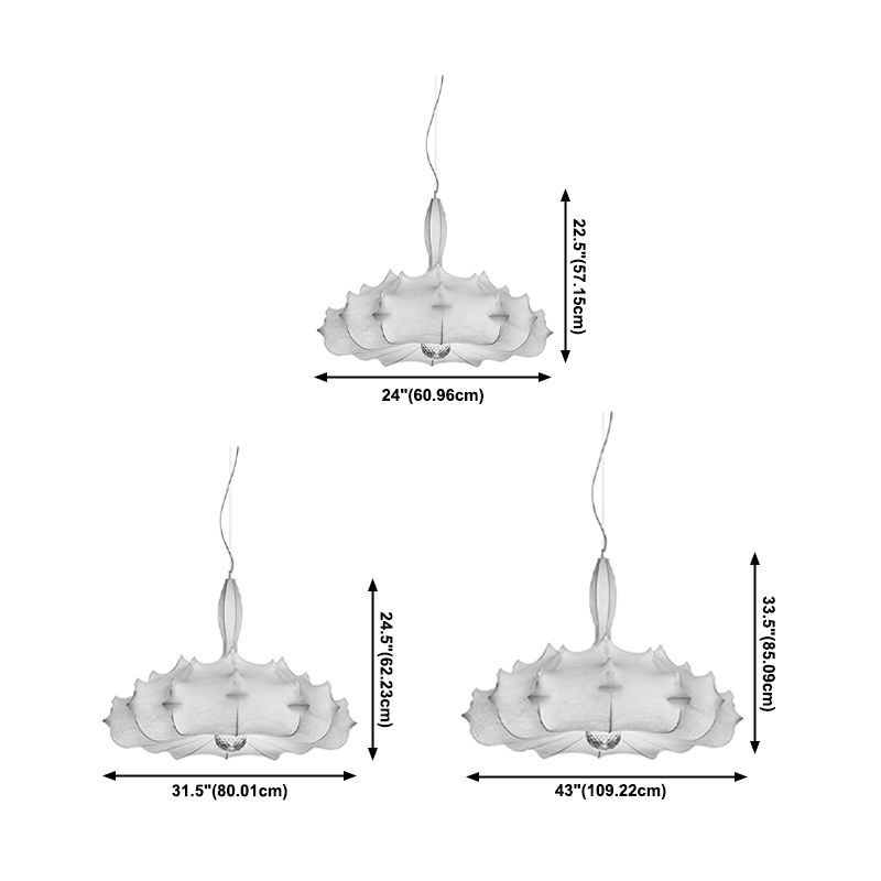 Éclairage de suspension unique Amélioration du tissu blanc de style moderne à 1 lumière