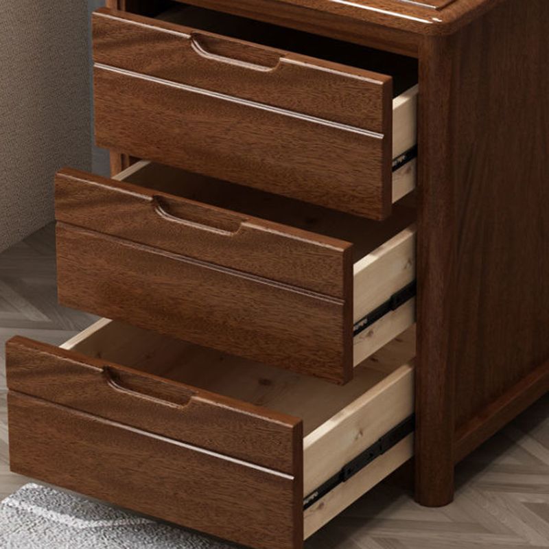 Modern Drawer Storage Accent Table Nightstand Antique Finish Nightstand