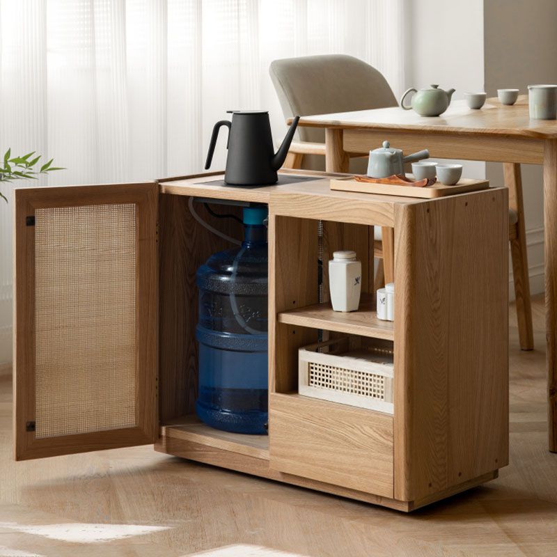 Modern Sideboard Solid Wood Sideboard Buffet with Door for Dining Room