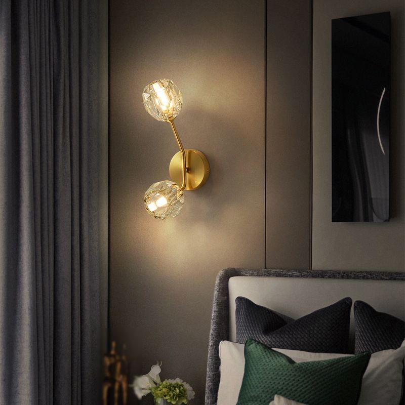 Modern Globe Sconce Light Fixtures Metal Wall Lighting Ideas for Living Room