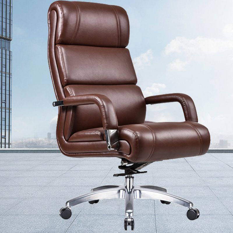 Modern Office Chair No Distressing Padded Arms Desk Chair with Wheels