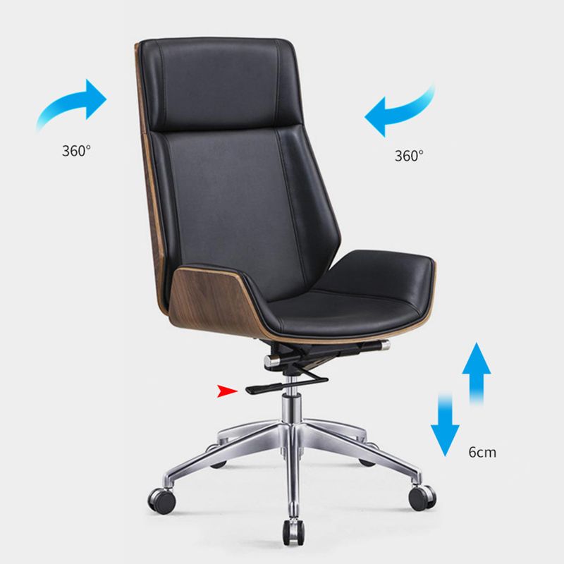 Armless Office Chair with Chrome Metal Frame Modern Computer Desk Chair