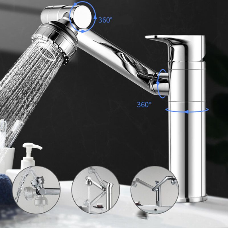 Glam Style Faucet Single Handle Vessel Sink Bathroom Faucet with Waterfall Spout