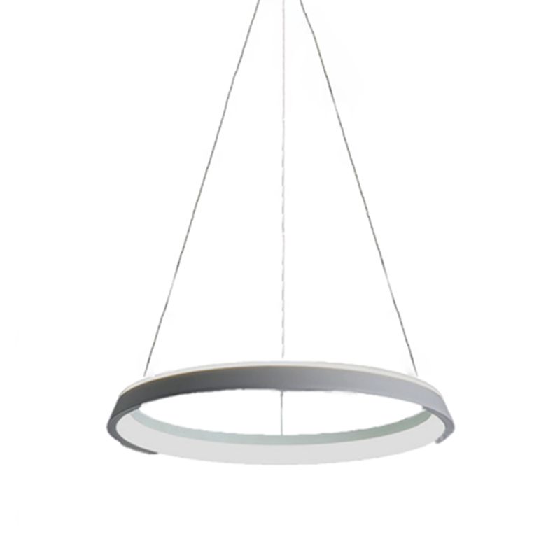 Metal Round Shape Hanging Light Modern Style 1 Light Hanging Ceiling Light