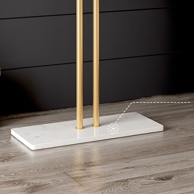 Modern Metal Coat Hanger Free Standing Coat Rack with Marble Bottom