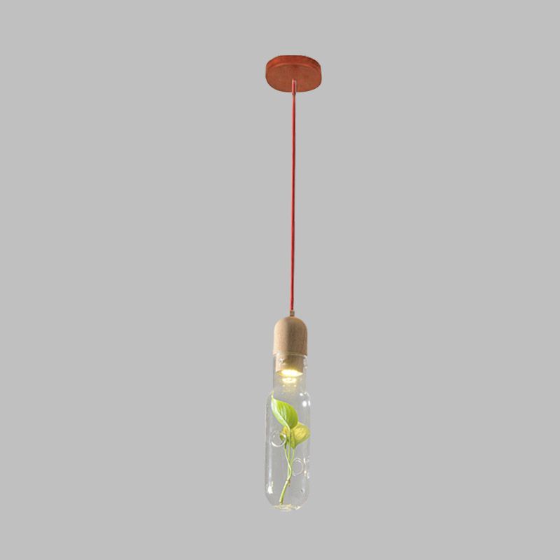 Beige fles hangende lamp antiek helder glas 1 lamp restaurant LED -ophanging hanger