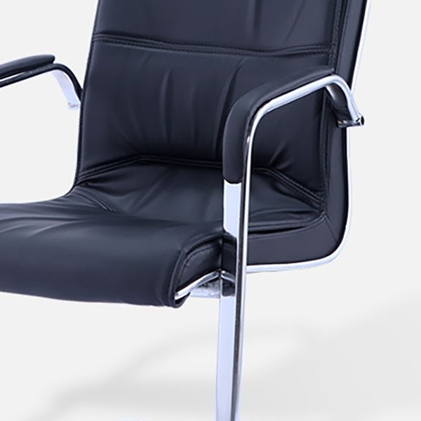 Contemporary PU Computer Chair Faux Leather and Chrome Frame Office Chair