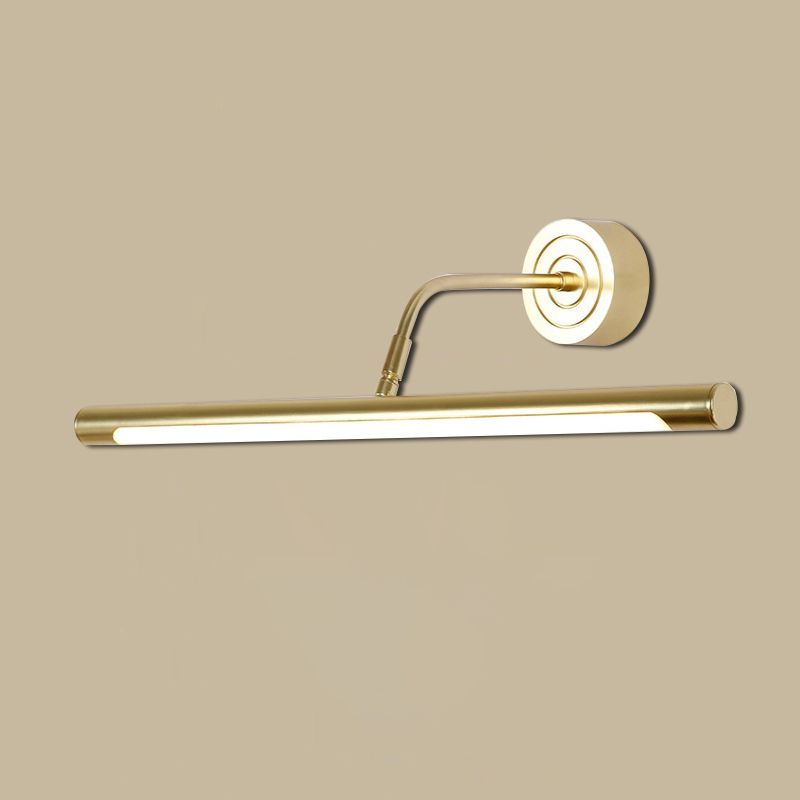 Linear Wall Light Fixture Modern Metal 1 Light Sconce Light in Gold