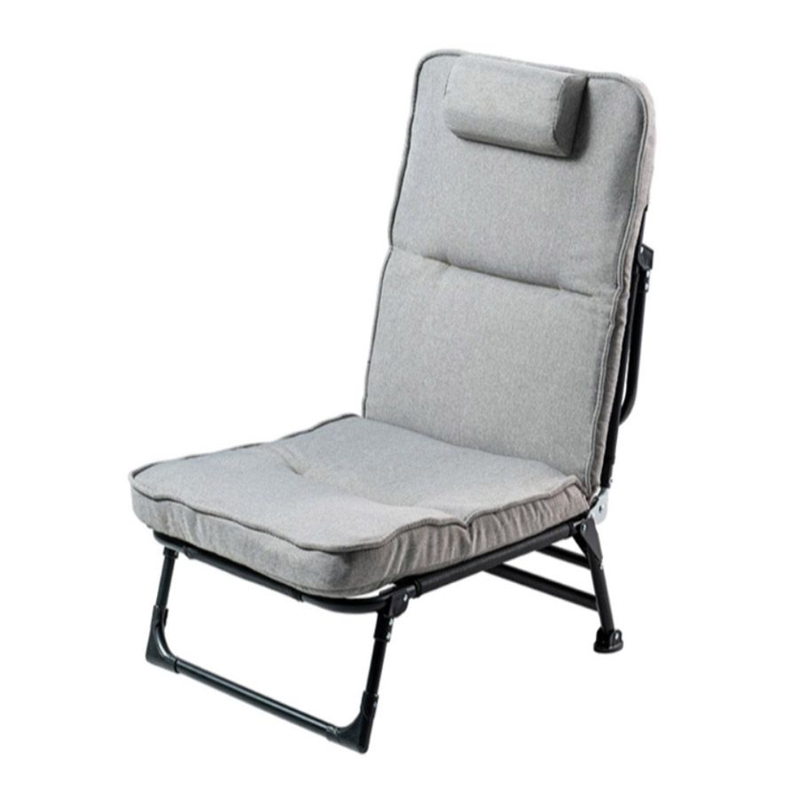 Metal Frame Foldable Standard Recliner Cotton Blend Recliner Chair